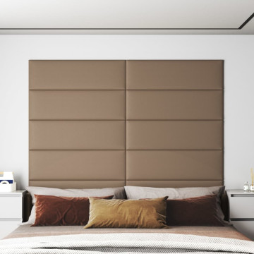 12 db kávészínű műbőr fali panel 90 x 30 cm 3,24 m² - utánvéttel vagy ingyenes szállítással