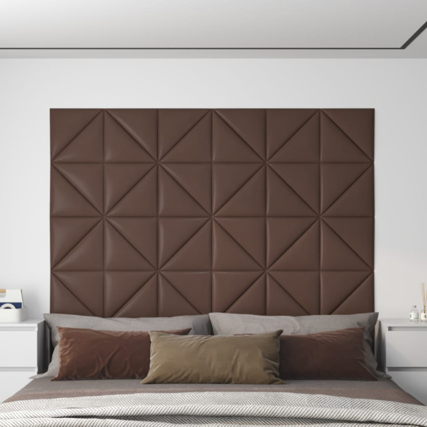 12 db barna műbőr fali panel 30 x 30 cm 0,54 m² - utánvéttel vagy ingyenes szállítással