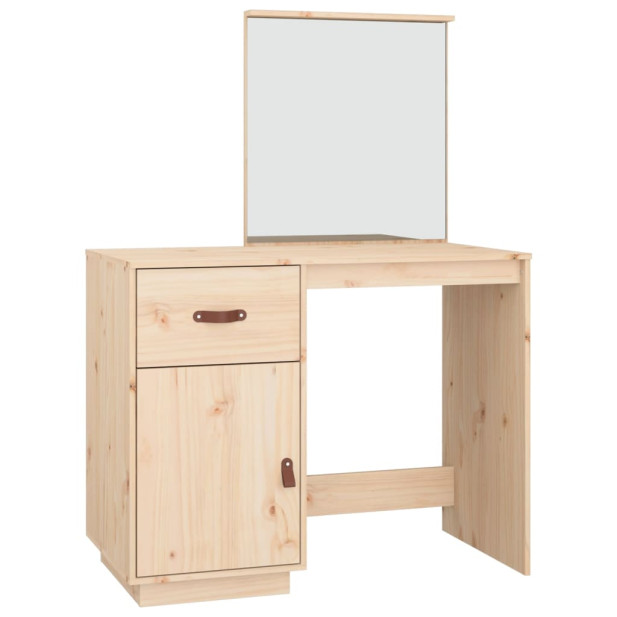 Tömör fenyőfa fésülködőasztal 95 x 50 x 134 cm - utánvéttel vagy ingyenes szállítással
