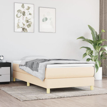 Krémszínű szövet rugós ágymatrac 90 x 200 cm - utánvéttel vagy ingyenes szállítással