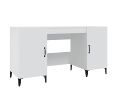 Fehér szerelt fa íróasztal 140 x 50 x 75 cm - utánvéttel vagy ingyenes szállítással