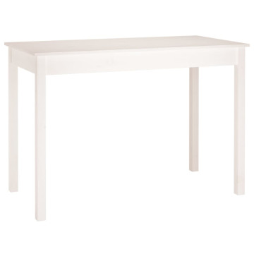 Fehér tömör fenyőfa ebédlőasztal 110 x 55 x 75 cm - utánvéttel vagy ingyenes szállítással