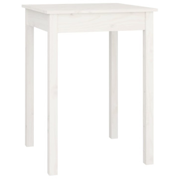 Fehér tömör fenyőfa ebédlőasztal 55 x 55 x 75 cm - utánvéttel vagy ingyenes szállítással