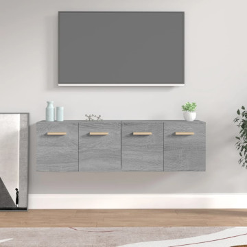 2 db szürke sonoma színű szerelt fa faliszekrény 60x36,5x35 cm - utánvéttel vagy ingyenes szállítással