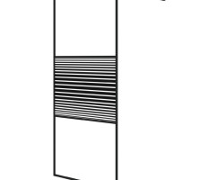 Fekete átlátszó ESG üveg zuhanyfal 90x195 cm - utánvéttel vagy ingyenes szállítással