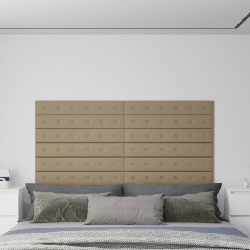 12 db kávészínű műbőr fali panel 90 x 15 cm 1,62 m² - utánvéttel vagy ingyenes szállítással