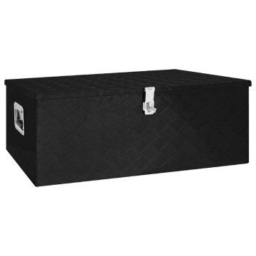 Fekete alumínium tárolóláda 100 x 55 x 37 cm - utánvéttel vagy ingyenes szállítással