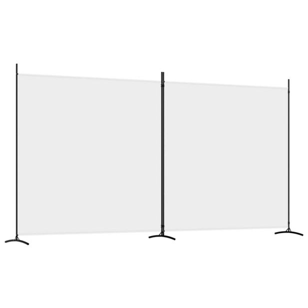2 paneles fehér szövet térelválasztó 348x180 cm - utánvéttel vagy ingyenes szállítással