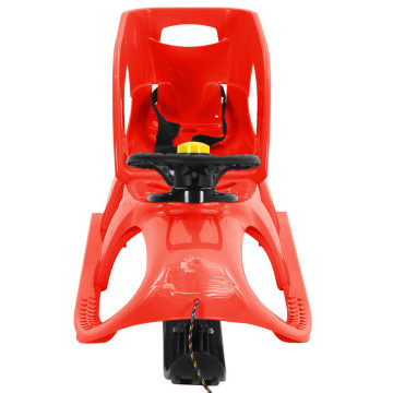 Piros polipropilén szánkó üléssel és kormánnyal 102,5x40x23 cm - utánvéttel vagy ingyenes szállítással