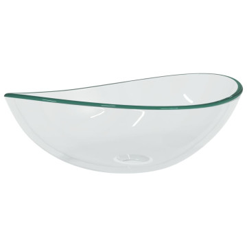 átlátszó edzett üveg mosdókagyló 54,5 x 35 x 15,5 cm - utánvéttel vagy ingyenes szállítással
