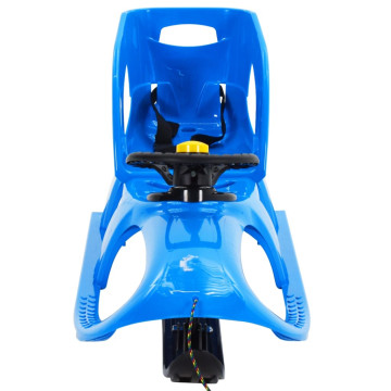 Kék polipropilén szánkó üléssel és kormánnyal 102,5x40x23 cm - utánvéttel vagy ingyenes szállítással
