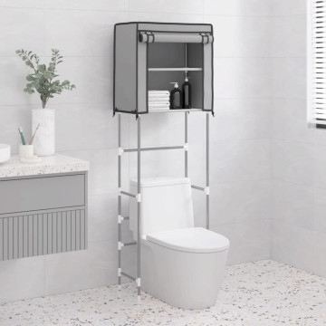 2 szintes szürke vas WC feletti tárolóállvány 56x30x170 cm - utánvéttel vagy ingyenes szállítással