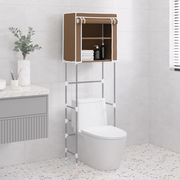 2-szintes barna vas WC feletti tárolóállvány 56x30x170 cm - utánvéttel vagy ingyenes szállítással