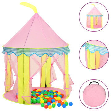 Rózsaszín gyerekjátszósátor 250 labdával 100 x 100 x 127 cm - utánvéttel vagy ingyenes szállítással