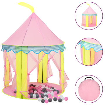 Rózsaszín gyerekjátszósátor 250 labdával 100 x 100 x 127 cm - utánvéttel vagy ingyenes szállítással