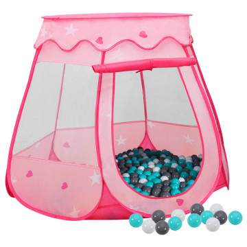 Rózsaszín gyerekjátszósátor 250 labdával 102 x 102 x 82 cm - utánvéttel vagy ingyenes szállítással