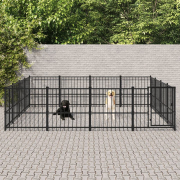 Acél kültéri kutyakennel 15,05 m² - utánvéttel vagy ingyenes szállítással