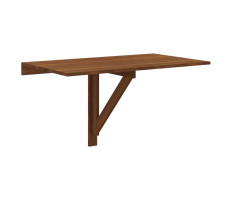 Barna tölgy szerelt fa összecsukható fali asztal 100x60x56 cm - utánvéttel vagy ingyenes szállítással