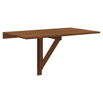 Barna tölgy szerelt fa összecsukható fali asztal 100x60x56 cm - utánvéttel vagy ingyenes szállítással