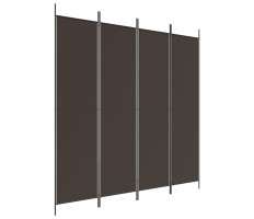 4 paneles barna szövet paraván 200x200 cm - utánvéttel vagy ingyenes szállítással
