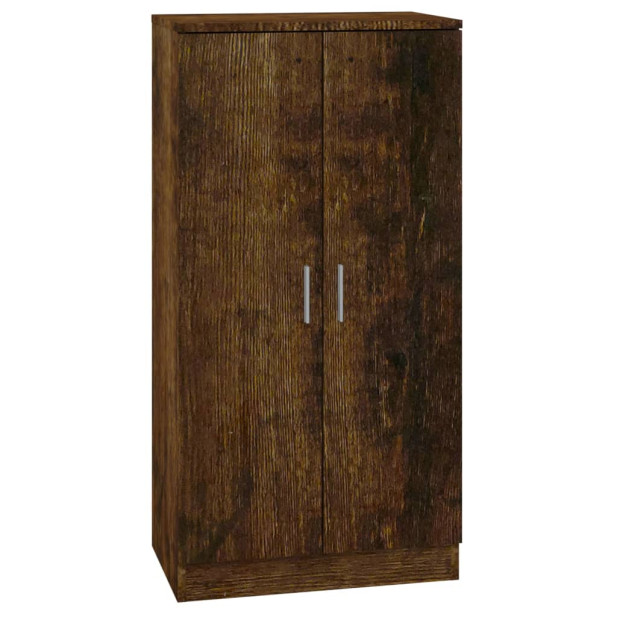 Füstös tölgy színű szerelt fa cipősszekrény 55 x 35 x 108 cm - utánvéttel vagy ingyenes szállítással