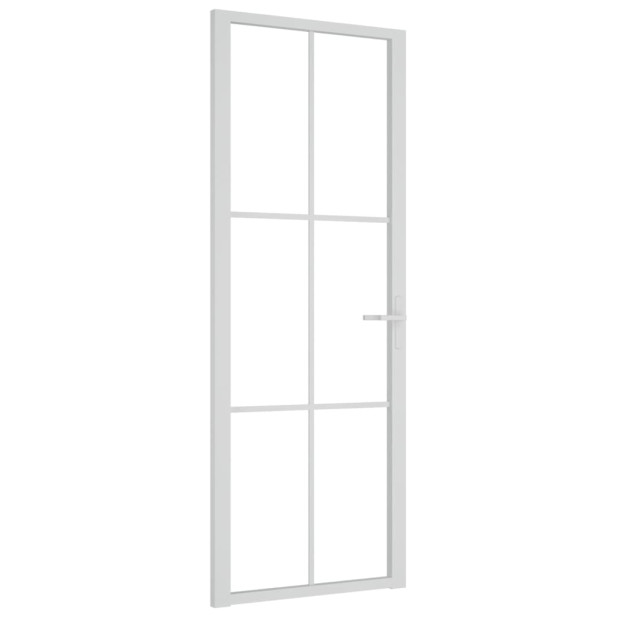 Fehér ESG üveg és alumínium beltéri ajtó 76 x 201,5 cm - utánvéttel vagy ingyenes szállítással