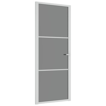 Fehér ESG üveg és alumínium beltéri ajtó 83 x 201,5 cm - utánvéttel vagy ingyenes szállítással