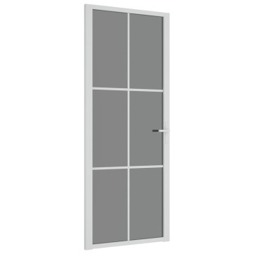 Fehér ESG üveg és alumínium beltéri ajtó 83 x 201,5 cm - utánvéttel vagy ingyenes szállítással
