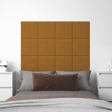 12 db barna bársony fali panel 30 x 30 cm 1,08 m² - utánvéttel vagy ingyenes szállítással