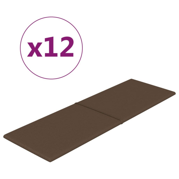 12 db barna szövet fali panel 90x30 cm 3,24 m² - utánvéttel vagy ingyenes szállítással