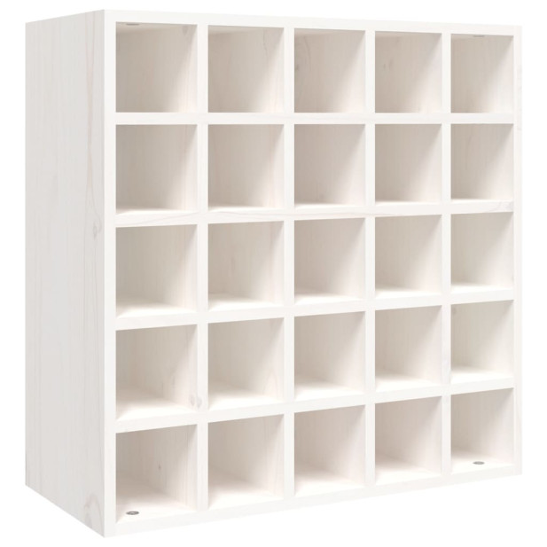 Fehér tömör fenyőfa borszekrény 56 x 25 x 56 cm - utánvéttel vagy ingyenes szállítással