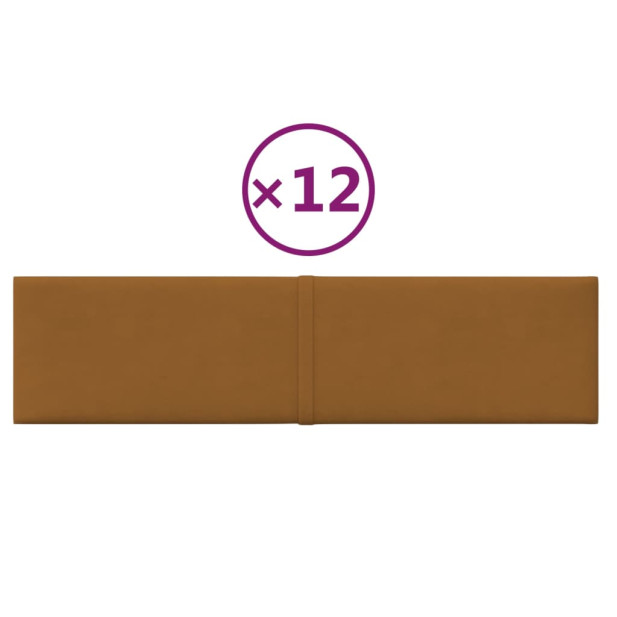 12 db barna bársony fali panel 60 x 15 cm 1,08 m² - utánvéttel vagy ingyenes szállítással