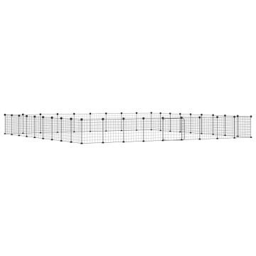 36 paneles fekete acél kisállatketrec ajtóval 35 x 35 cm - utánvéttel vagy ingyenes szállítással