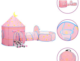 Rózsaszín gyerekjátszósátor 250 labdával 301 x 120 x 128 cm - utánvéttel vagy ingyenes szállítással