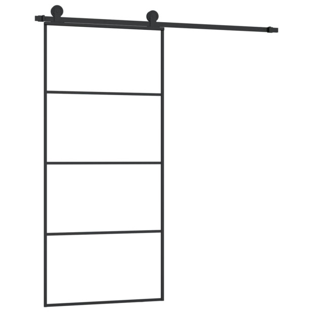 ESG üveg és alumínium tolóajtó fémszerelvény-szettel 90x205 cm - utánvéttel vagy ingyenes szállítással