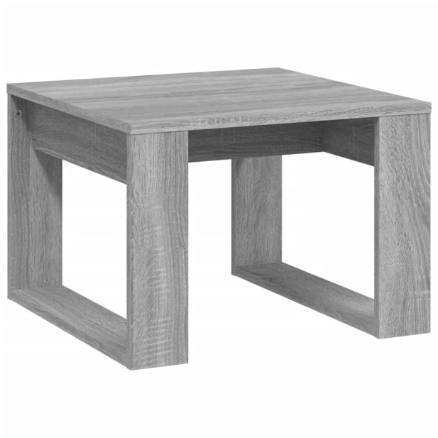 Szürke sonoma színű szerelt fa kisasztal 50x50x35 cm - utánvéttel vagy ingyenes szállítással