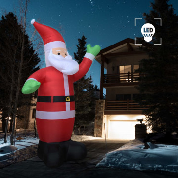 Felfújható karácsonyi Mikulás LED világítással IP44 600 cm XXL - utánvéttel vagy ingyenes szállítással