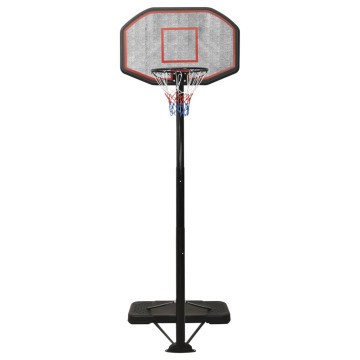 Fekete polietilén kosárlabda állvány 258-363 cm - utánvéttel vagy ingyenes szállítással