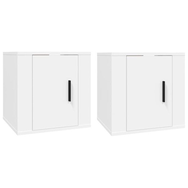 2 db fehér falra szerelhető TV-szekrény 40 x 34,5 x 40 cm - utánvéttel vagy ingyenes szállítással