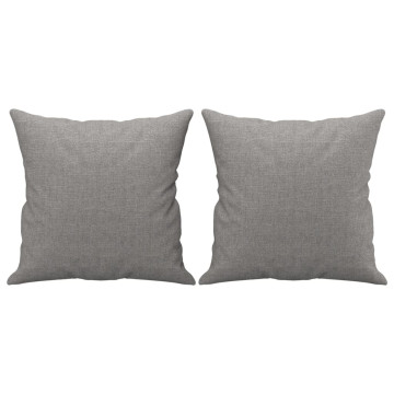 2 db világosszürke szövet díszpárna 40 x 40 cm - utánvéttel vagy ingyenes szállítással