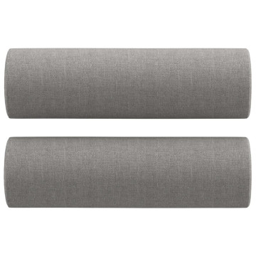 2 db világosszürke szövet díszpárna Ø15x50 cm - utánvéttel vagy ingyenes szállítással