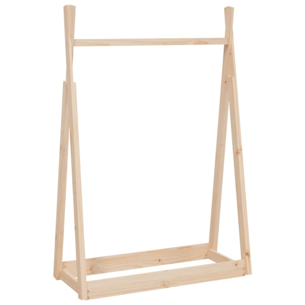 Tömör fenyőfa ruhatartó állvány 100 x 45x 150 cm - utánvéttel vagy ingyenes szállítással