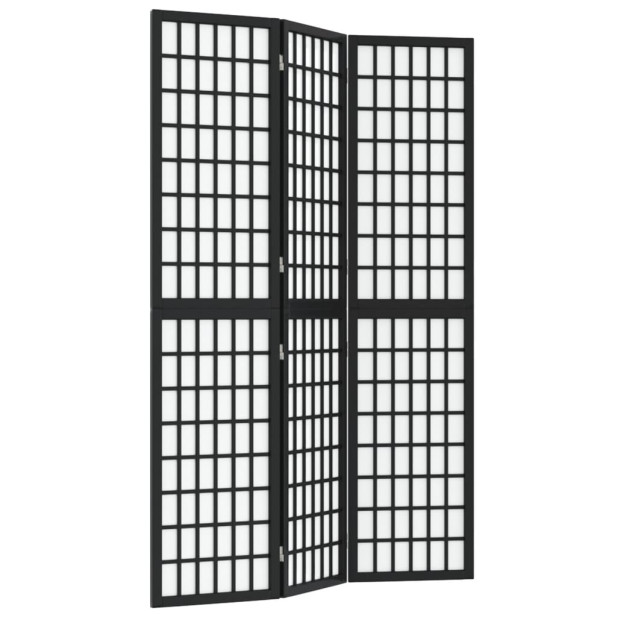 3 paneles fekete japán stílusú összecsukható paraván 120x170 cm - utánvéttel vagy ingyenes szállítással
