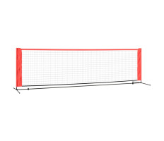 Fekete és piros poliészter teniszháló 300x100x87 cm - utánvéttel vagy ingyenes szállítással
