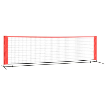 Fekete és piros poliészter teniszháló 300x100x87 cm - utánvéttel vagy ingyenes szállítással