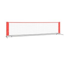 Fekete és piros poliészter teniszháló 400 x 100 x 87 cm - utánvéttel vagy ingyenes szállítással