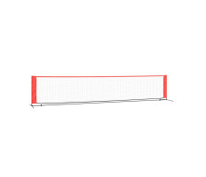 Fekete és piros poliészter teniszháló 500x100x87 cm - utánvéttel vagy ingyenes szállítással