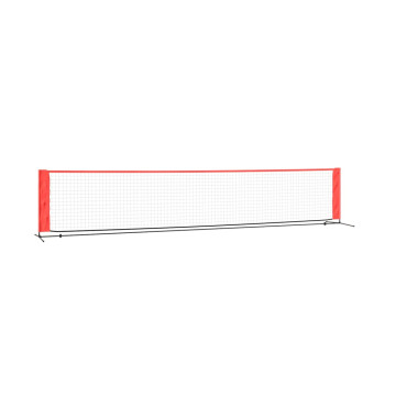Fekete és piros poliészter teniszháló 500x100x87 cm - utánvéttel vagy ingyenes szállítással
