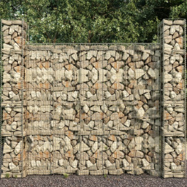 3 darab horganyzott acél gabion kosár 25 x 25 x 197 cm - utánvéttel vagy ingyenes szállítással