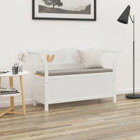 Fehér tömör fenyőfa pad 107 x 45 x 75,5 cm - utánvéttel vagy ingyenes szállítással